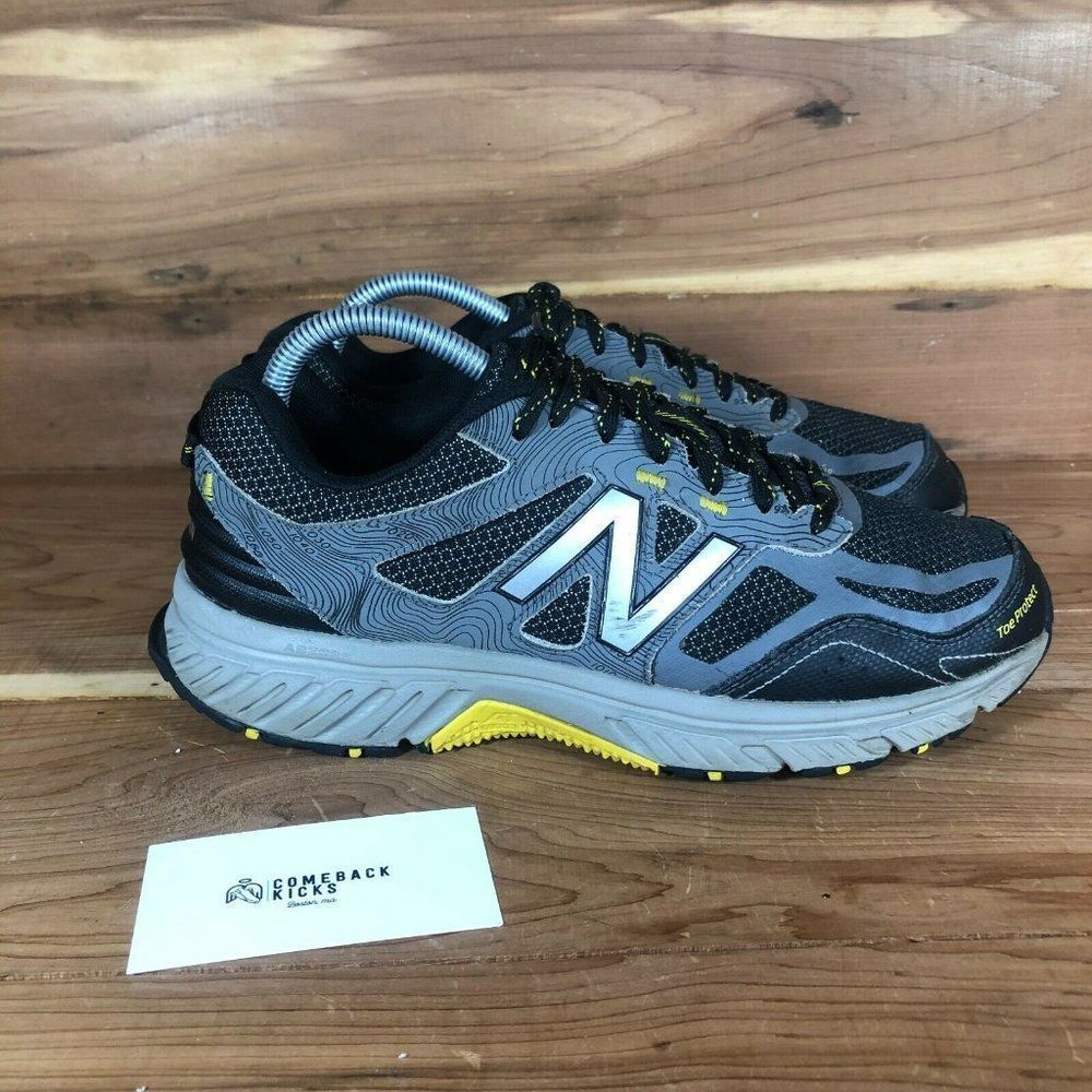 New Balance 510 V4 MT510LC4 Mens Black Gray Lace Up Running Shoes Size 8.5